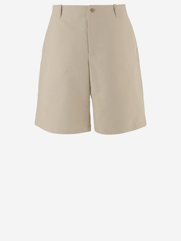 Cotton Blend Shorts Beige