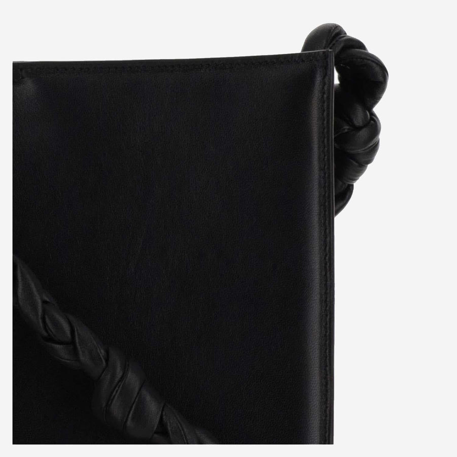 Medium Tangle Bag Black Leather Satchels & Cross Body