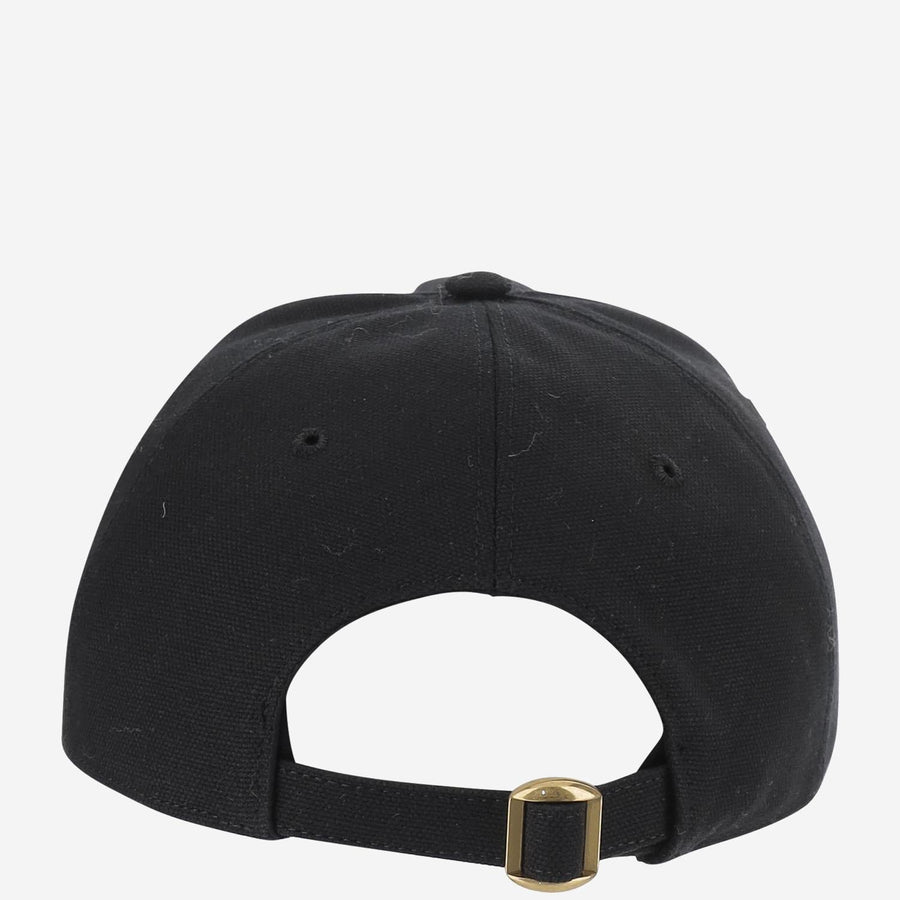 Embroidered Cotton Baseball Hat Black
