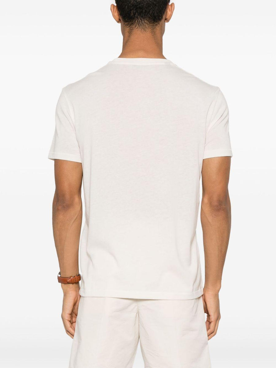 T-Shirt Ribbed Crewneck Ivory Cotton T-shirts