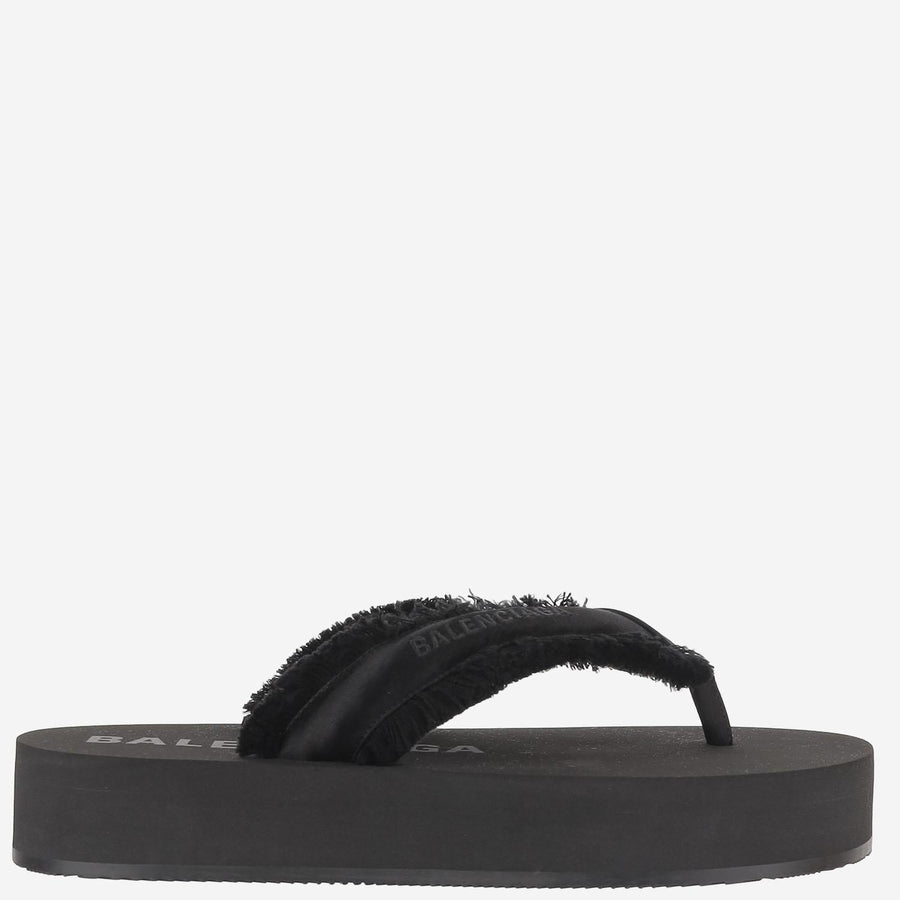 Sandals Jet Lag Brushed Satin Black Slippers