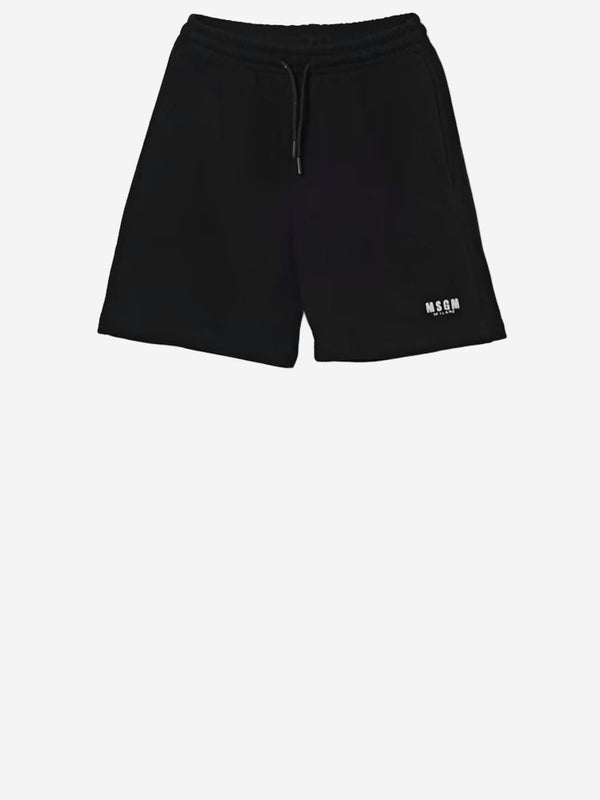 Cotton Logo Shorts Black