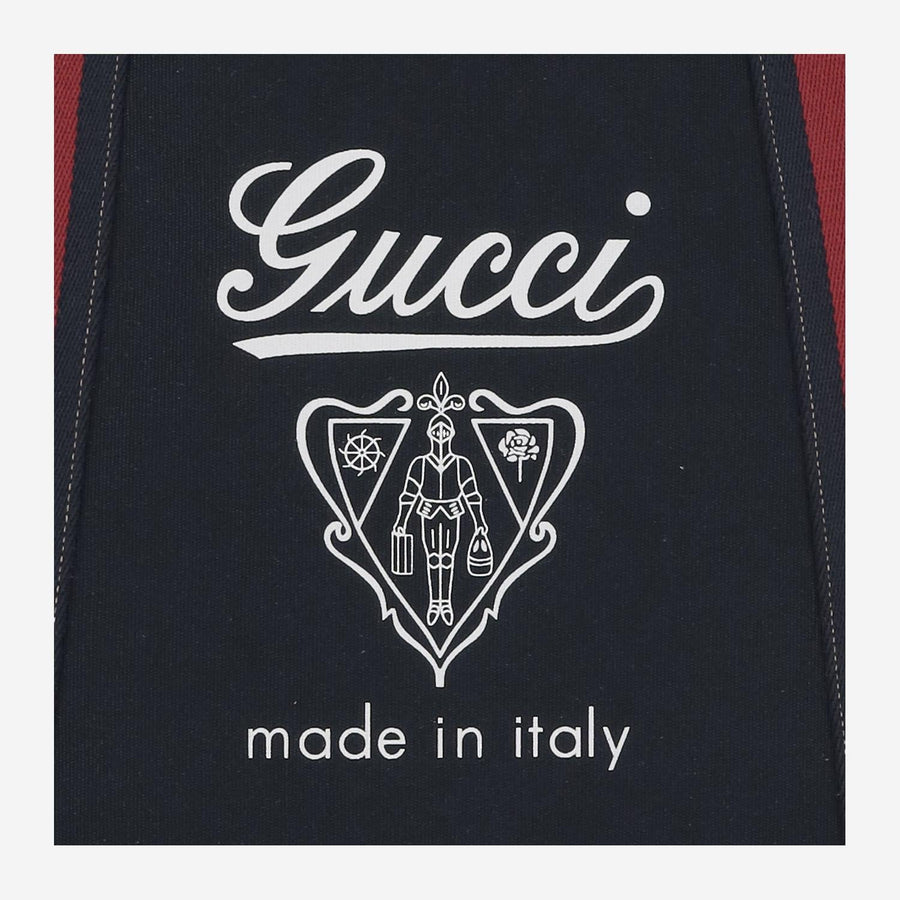 Gucci Printed Fabric Bag Navy Cotton Shoulder