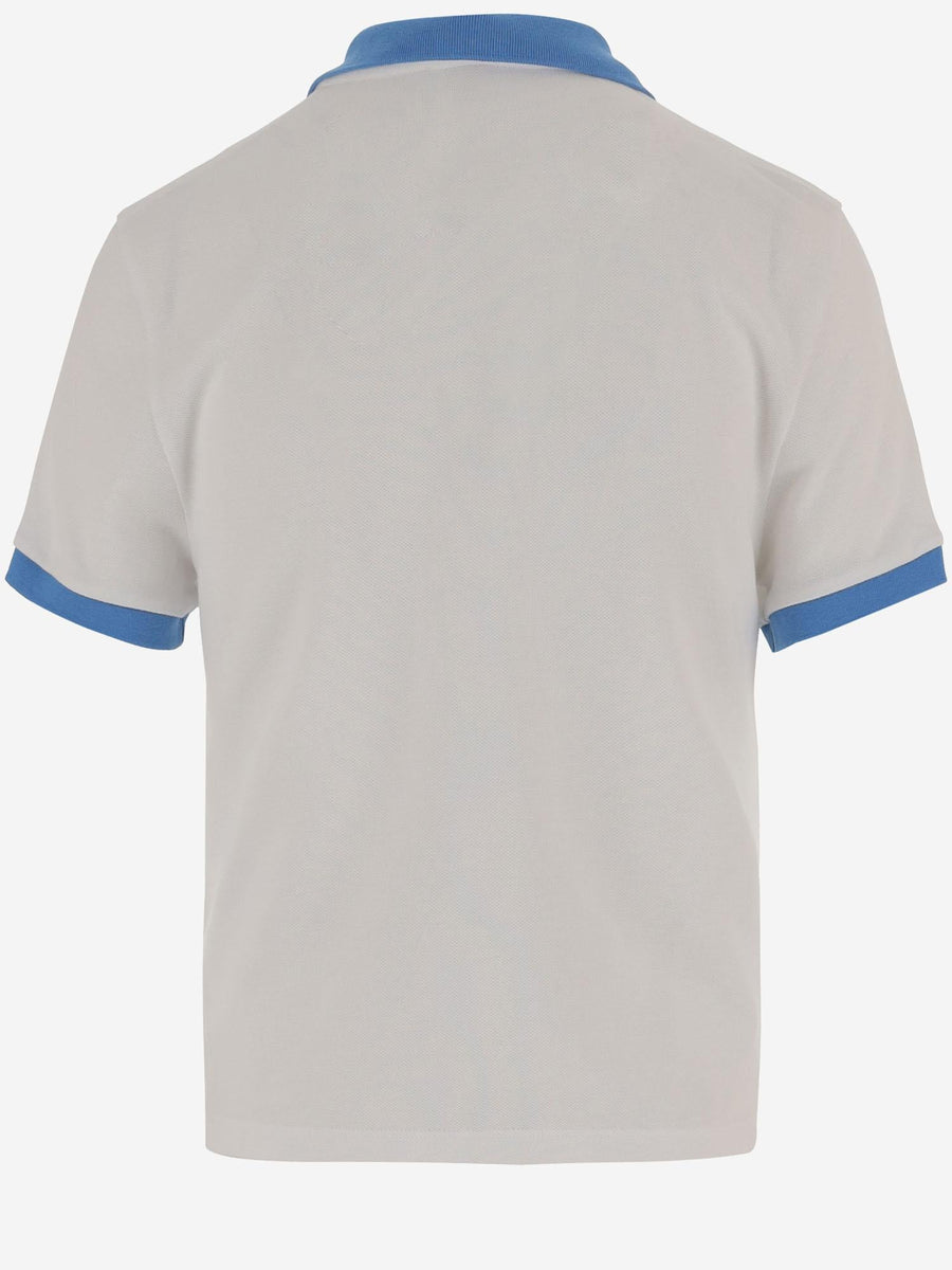Polo Shirt Cotton White Tops