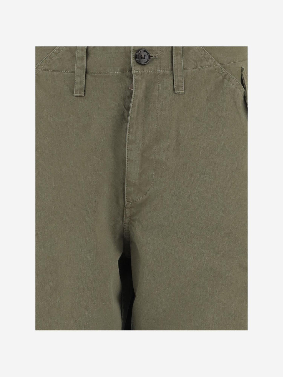 Cotton Cargo Pants Military Green Trousers