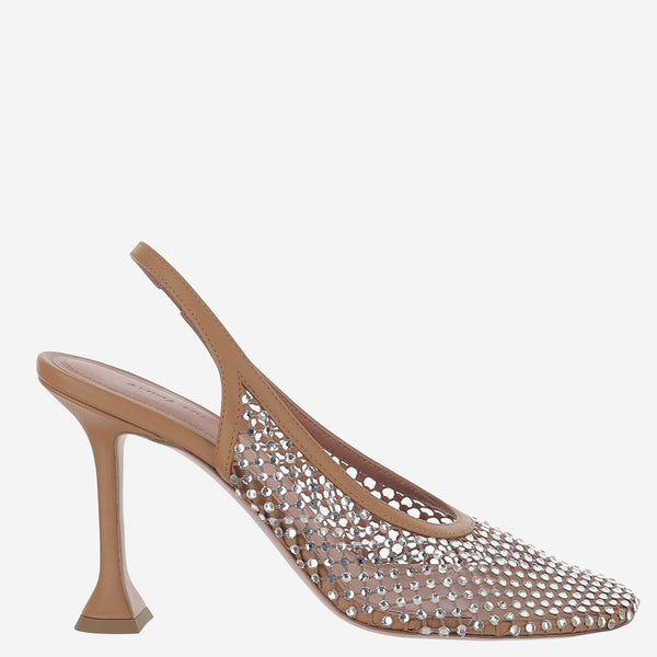 Pumps Dolly Crystal Light Brown Suede