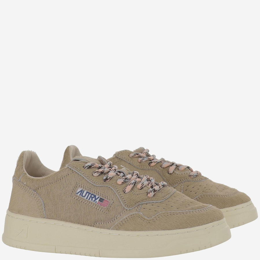 Medalist Low Sneakers Beige Suede Leather Trainers