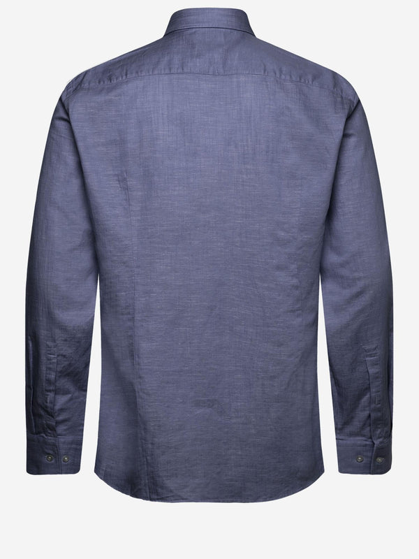 Shirt Cotton-Linen Navy