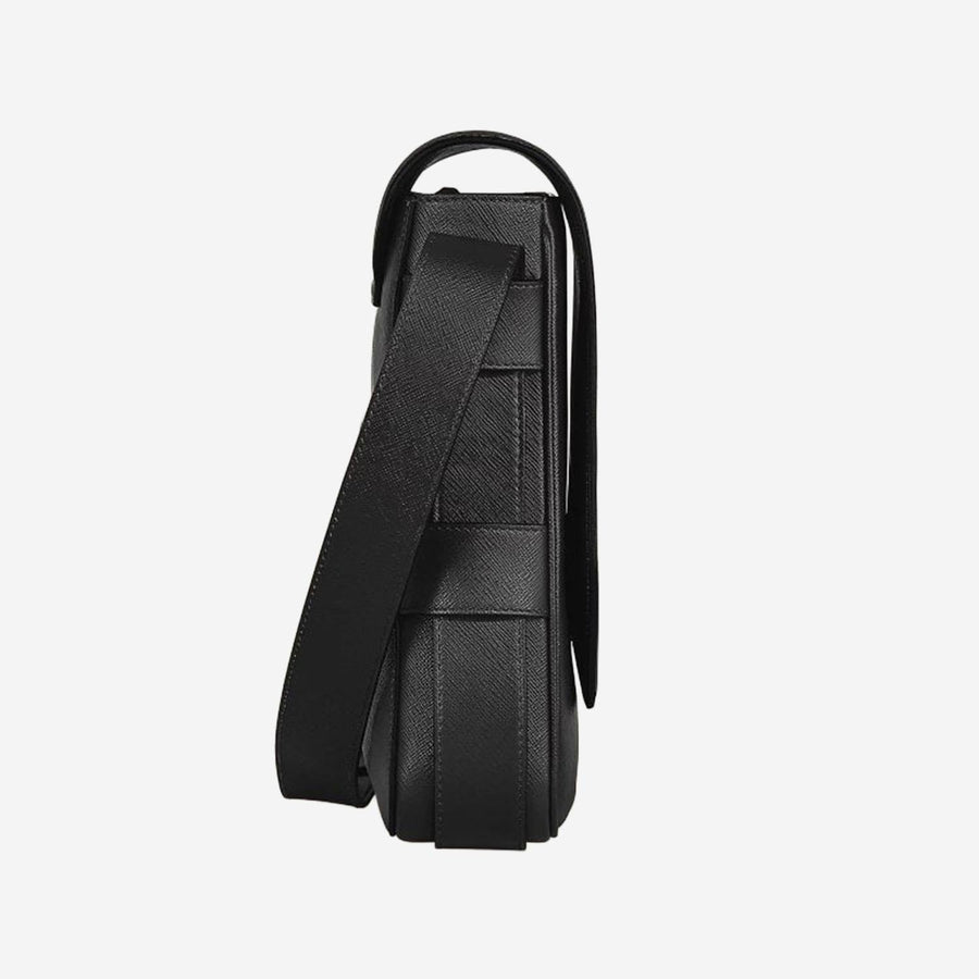 Leather Shoulder Bag Black