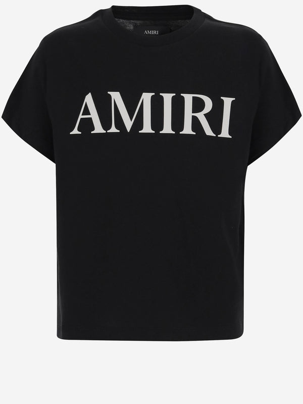 Cotton T-Shirt With Logo Black T-shirts