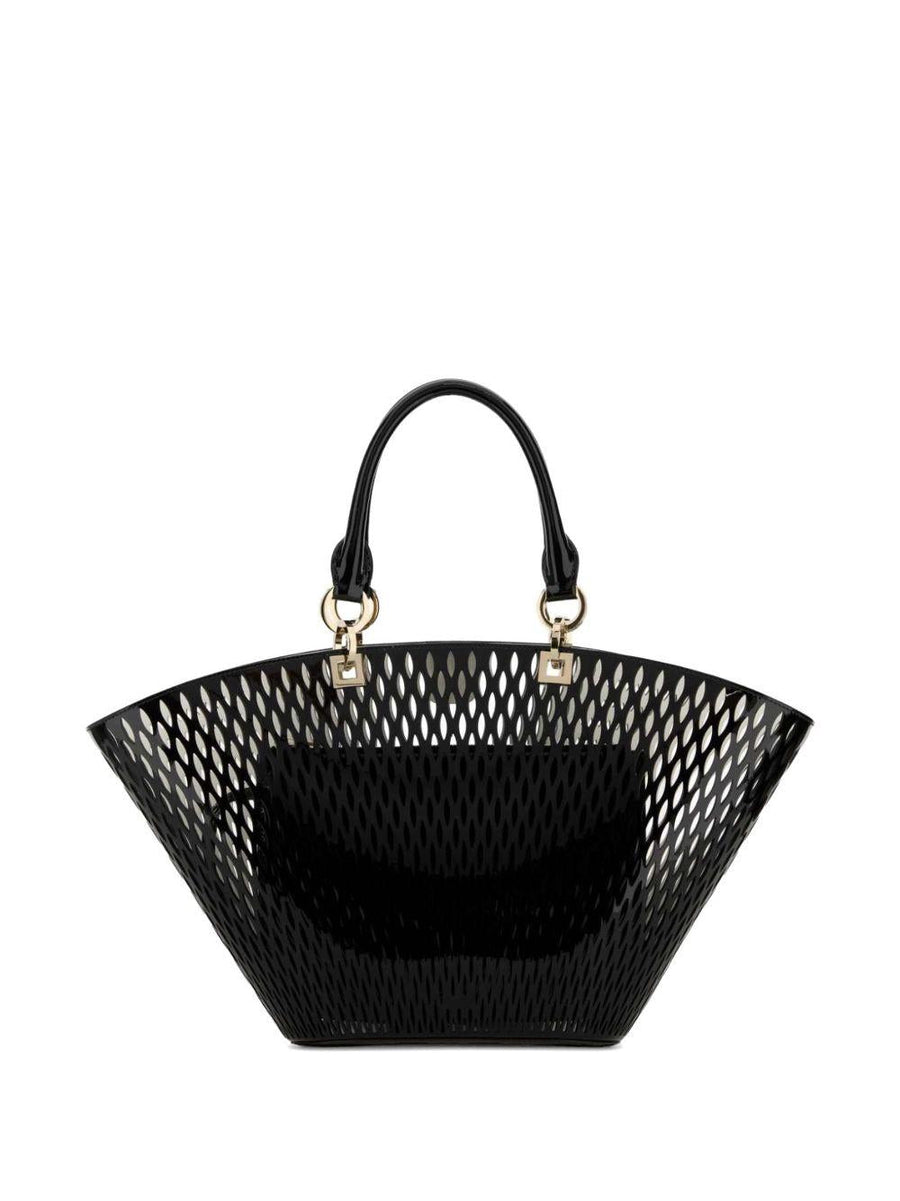 Tote Panier Medium Black Calfskin Handbags