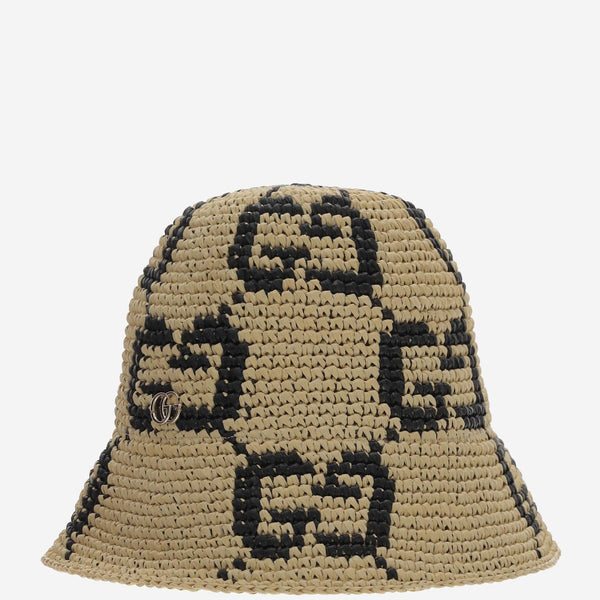 Gucci Gg Bucket Hat Beige Viscose