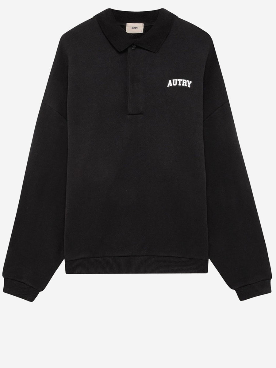 Cotton Sweatshirt With Logo Black Sweatshirts