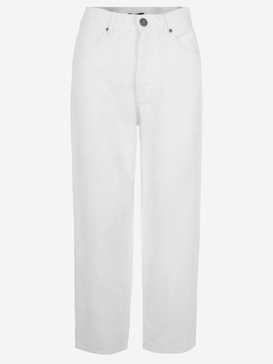 Trousers Egg Cotton Blend White Lyocell
