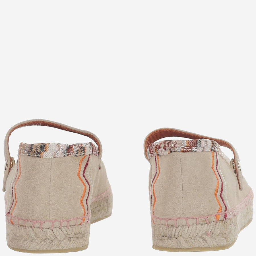Espadrilles Zigzag Viscose-Blend Beige Shoe