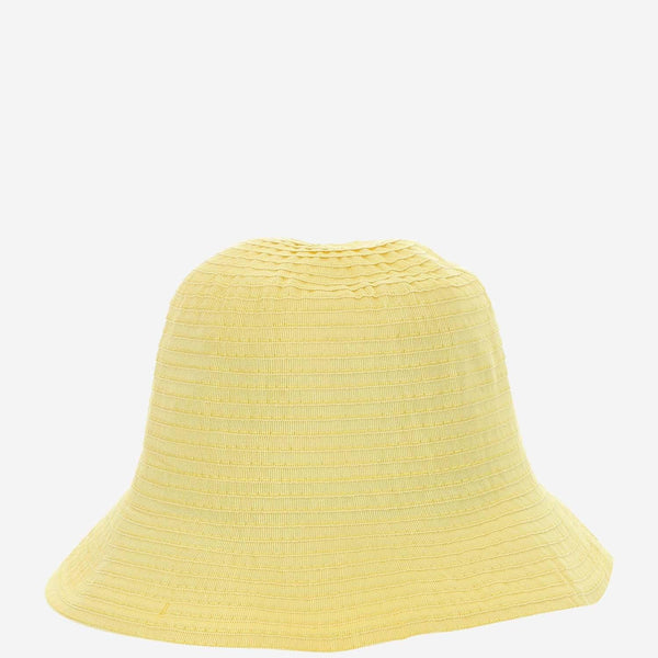 Foldable Grosgrain Hat Yellow Cotton
