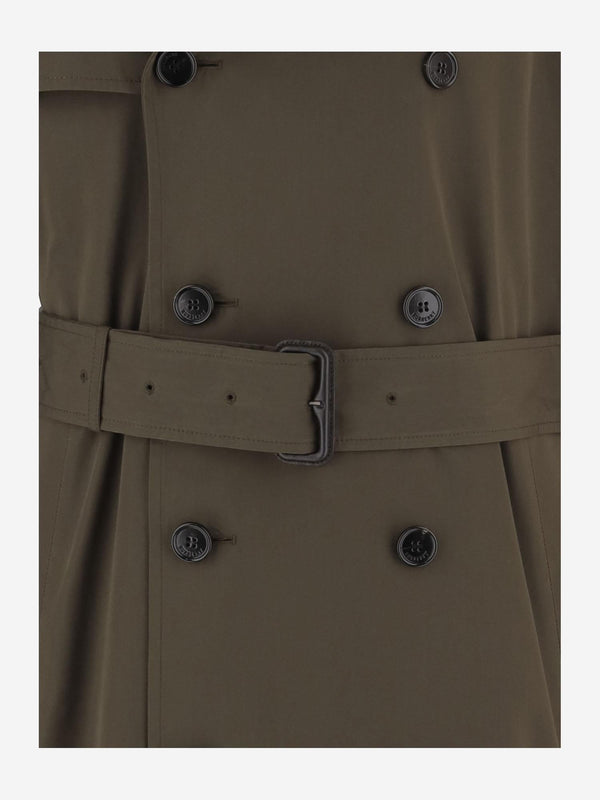 Double-Breasted Cotton Coat Military Green