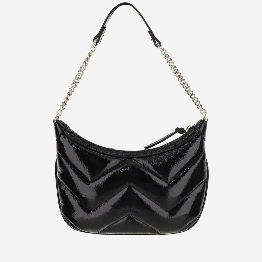 Gg Marmont Shoulder Bag Black Leather
