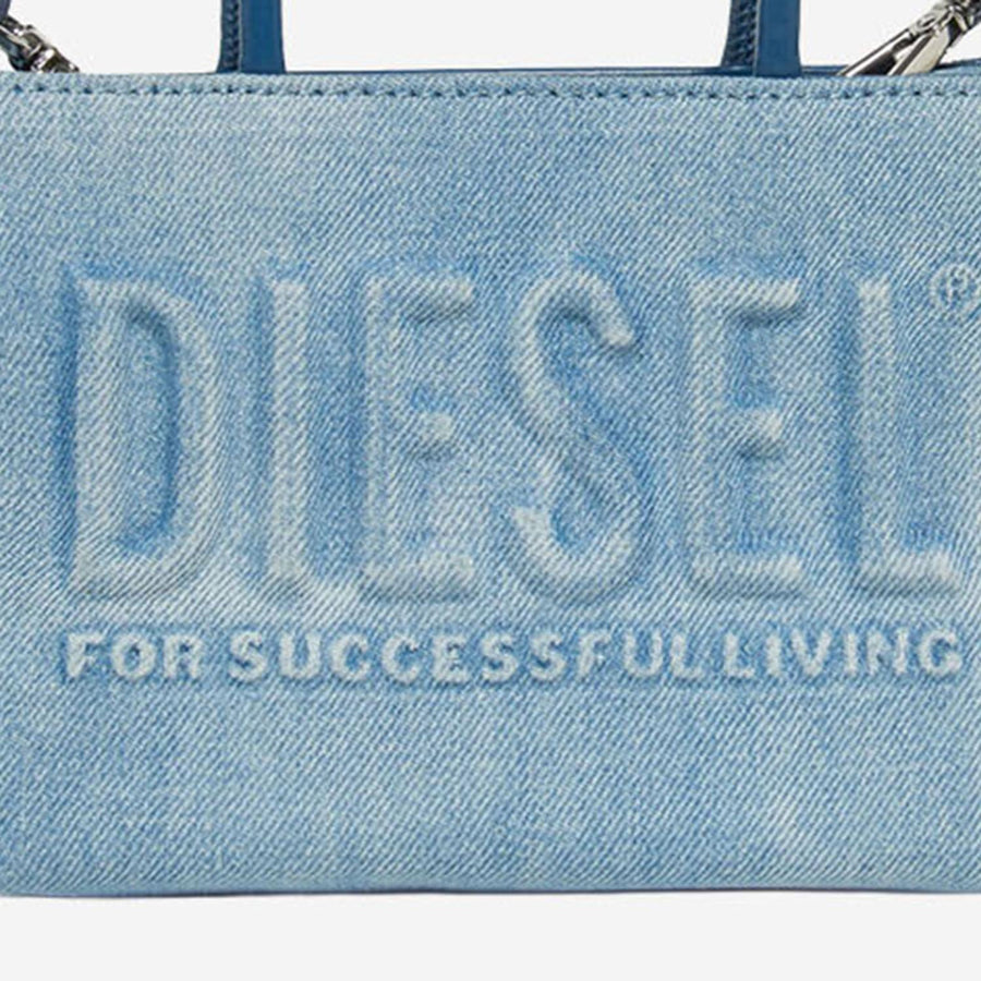 3d Mini Bag Light Blue Cotton Shoulder