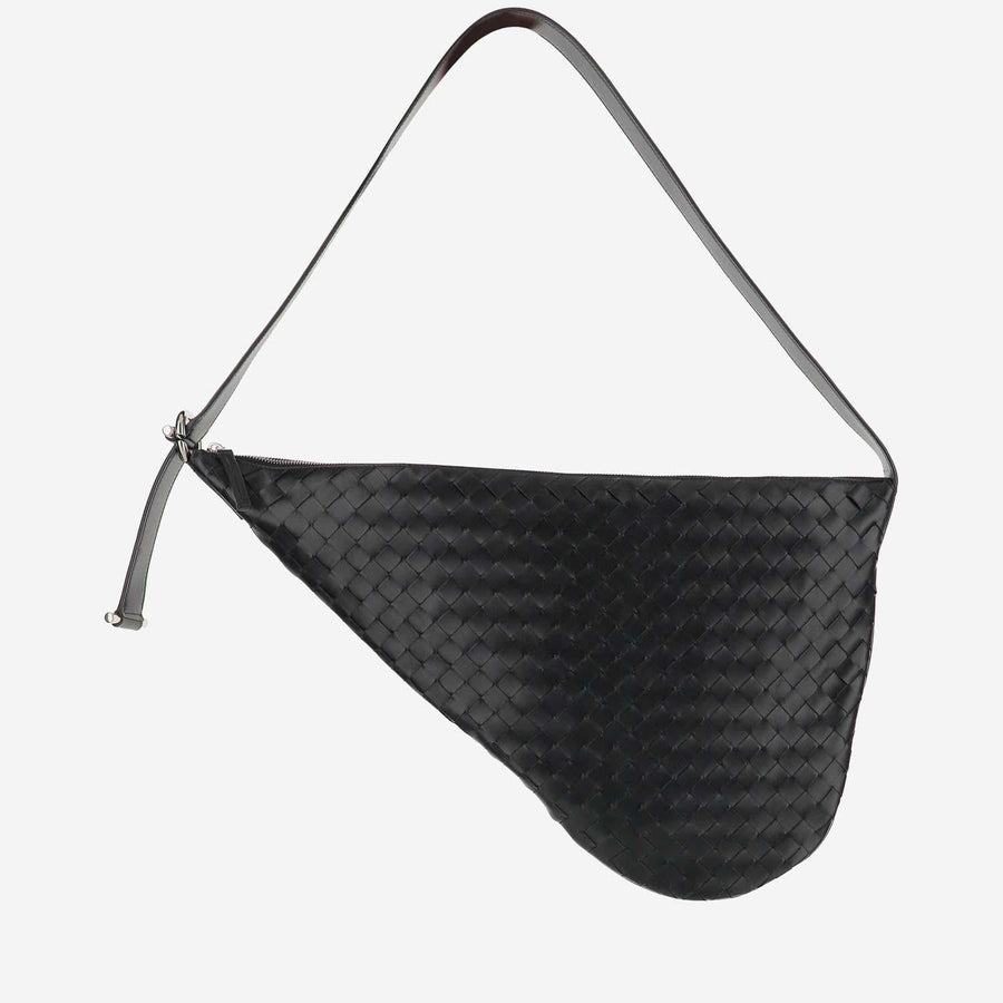 Virgule Calfskin Messenger Bag Black