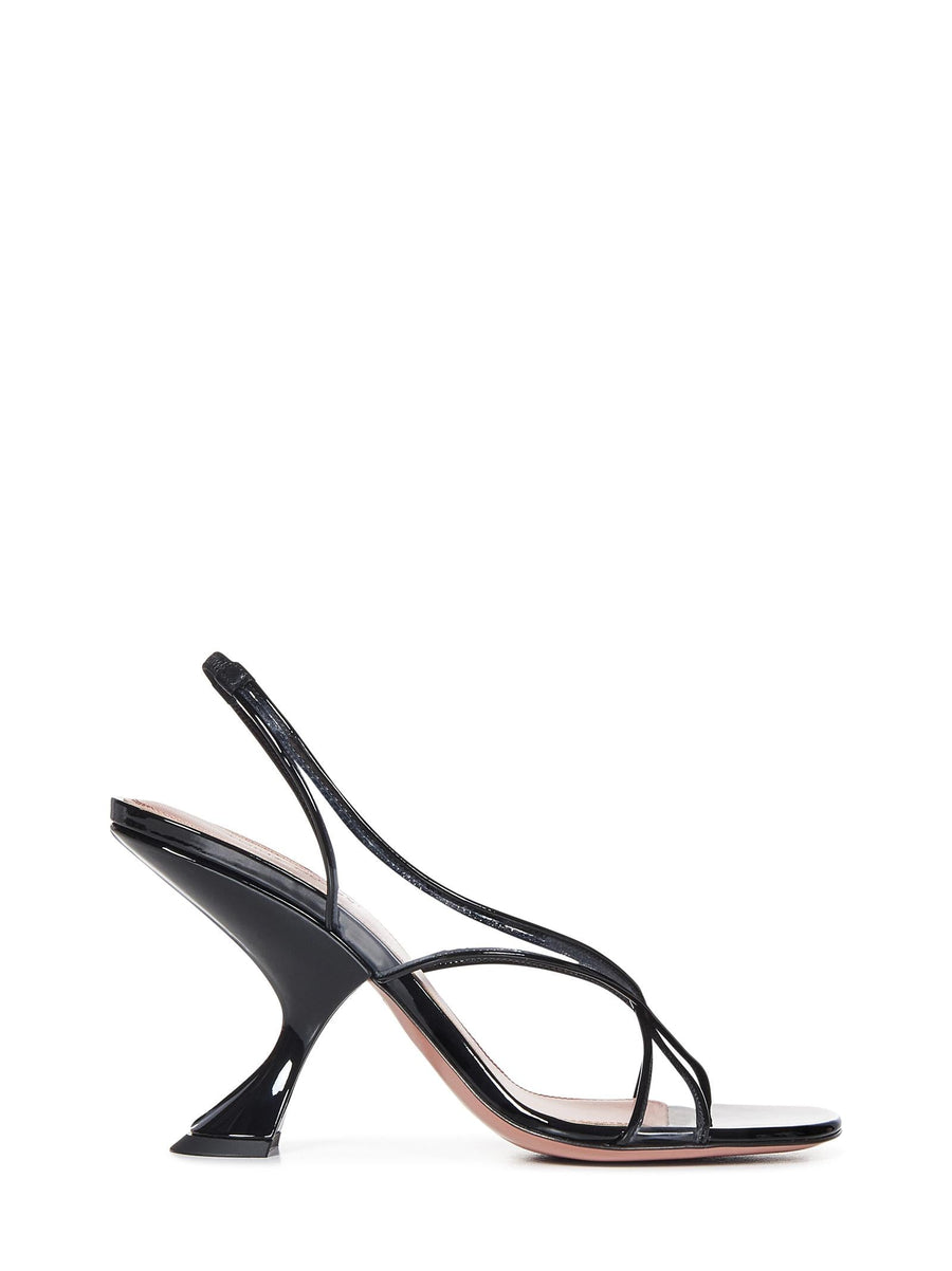 Sandals Lena 90 Black Patent Pvc