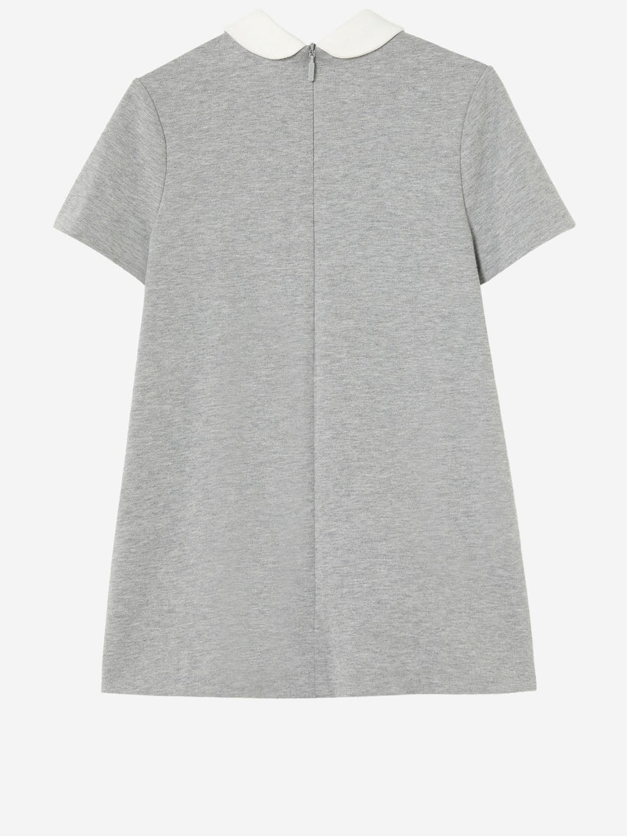 Cotton Dress With Web Grey
