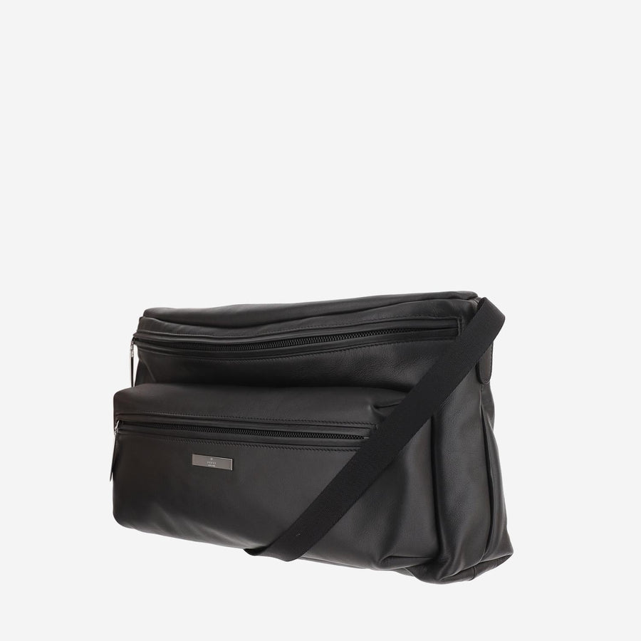Shoulder Bag Tag Medium Black Calf Skin
