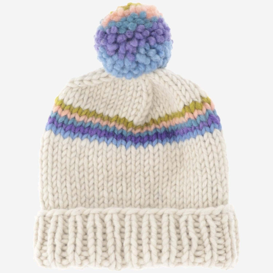 Wool Beanie With Pom Finnshep Hat