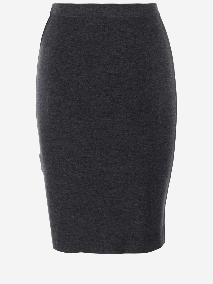 Pencil Skirt Cashmere, Wool & Silk Grey