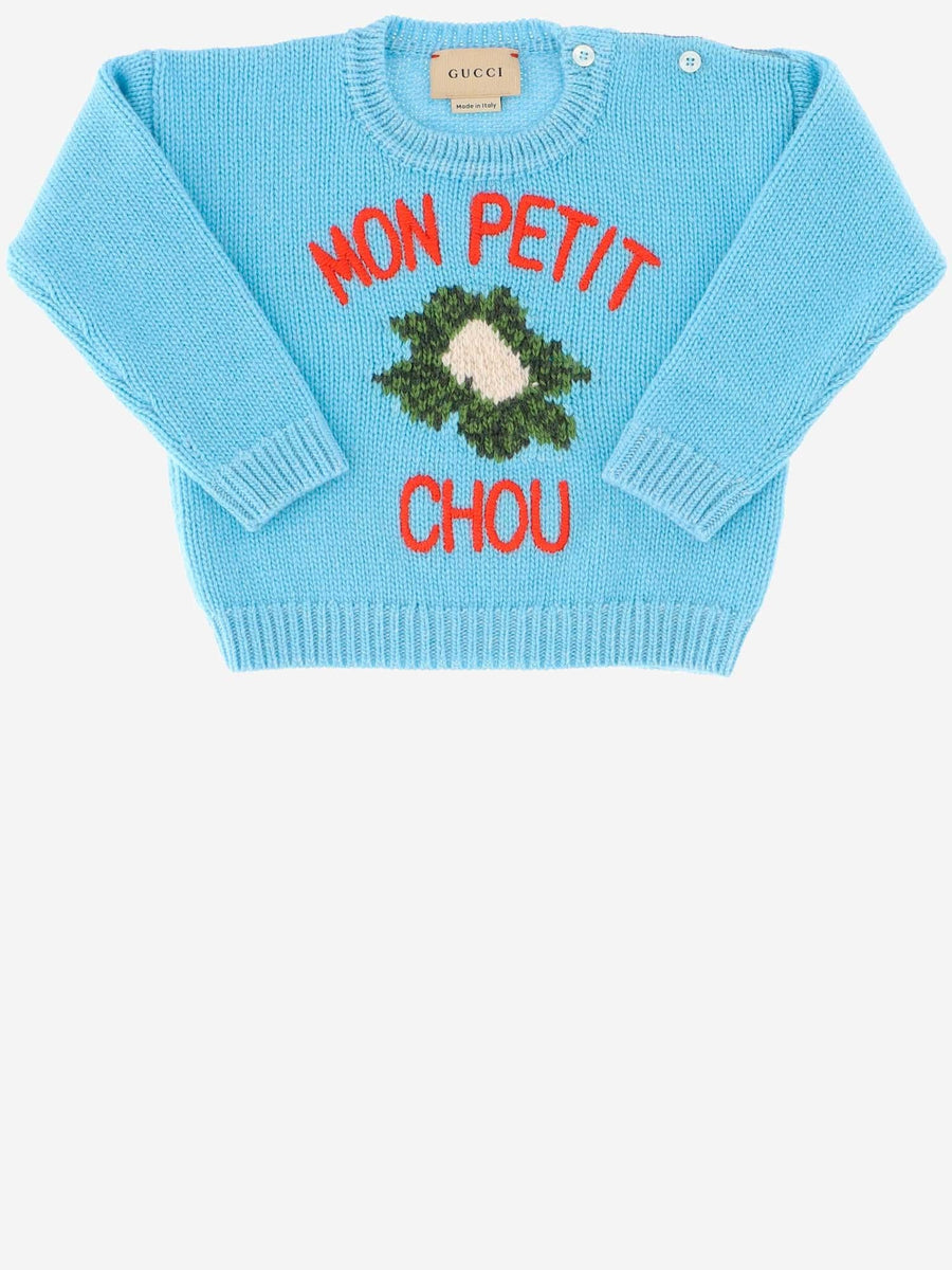 Cauliflower Wool Sweater Light Blue