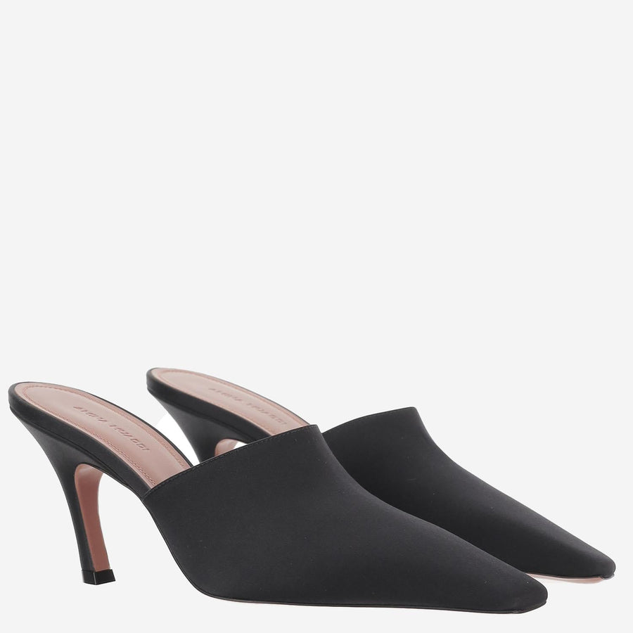 Mules Jamie Black Satin