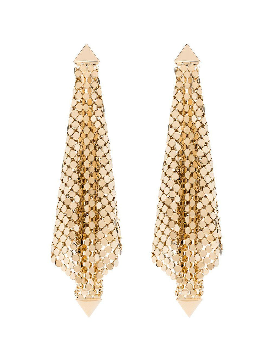 Earrings Wire Mesh Gold Brass