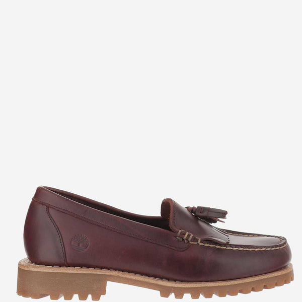 Leather Loafers, Burgundy And Rubber