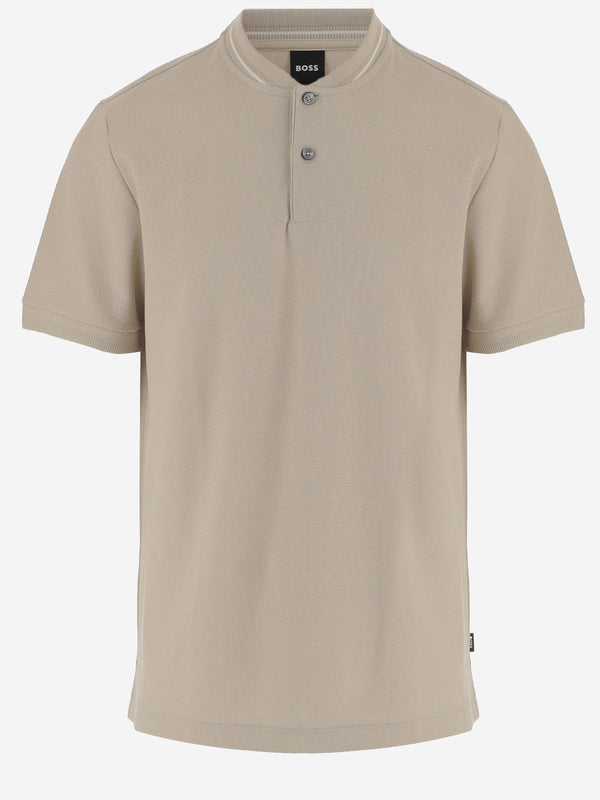 Polo Shirt Beige Cotton