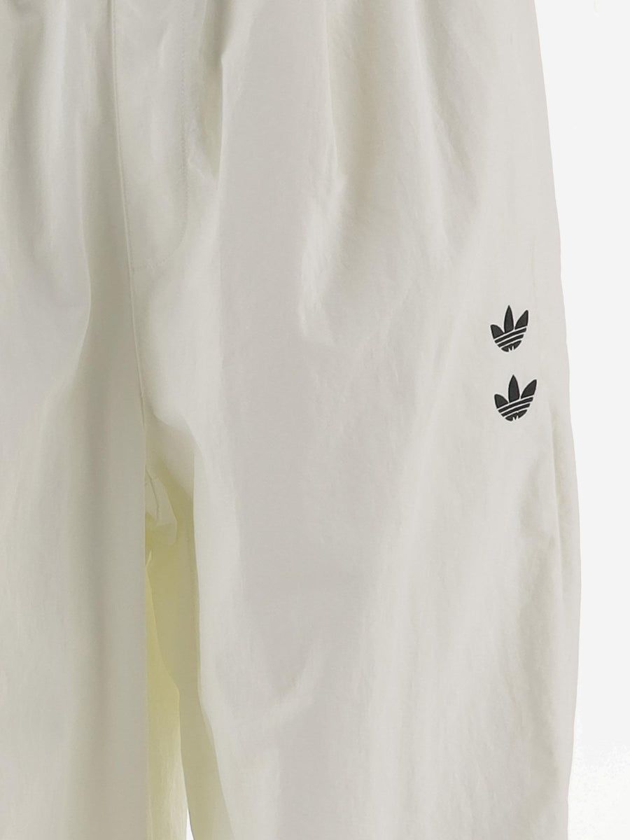 Jogging Pants White Recycled Polyamide Trousers