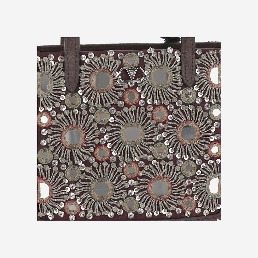 Nellcôte Mini Shopping Bag Brown Viscose Shoulder