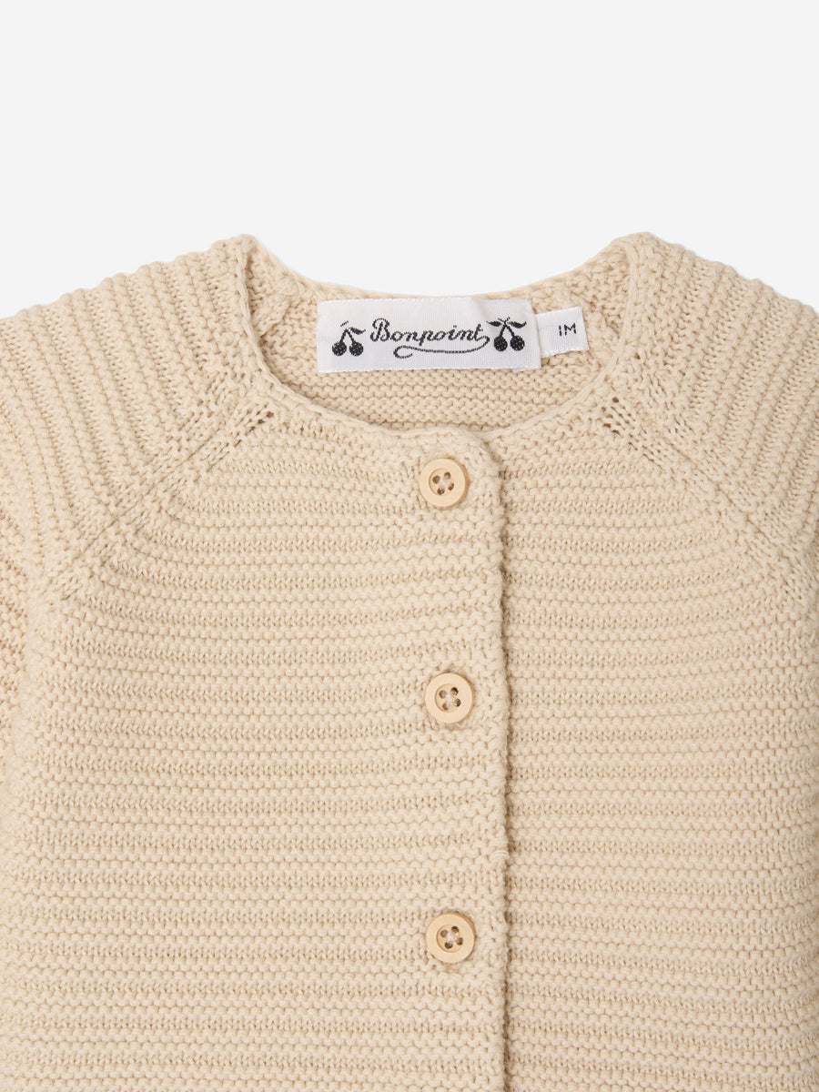 Cardigan Organic Cotton Beige