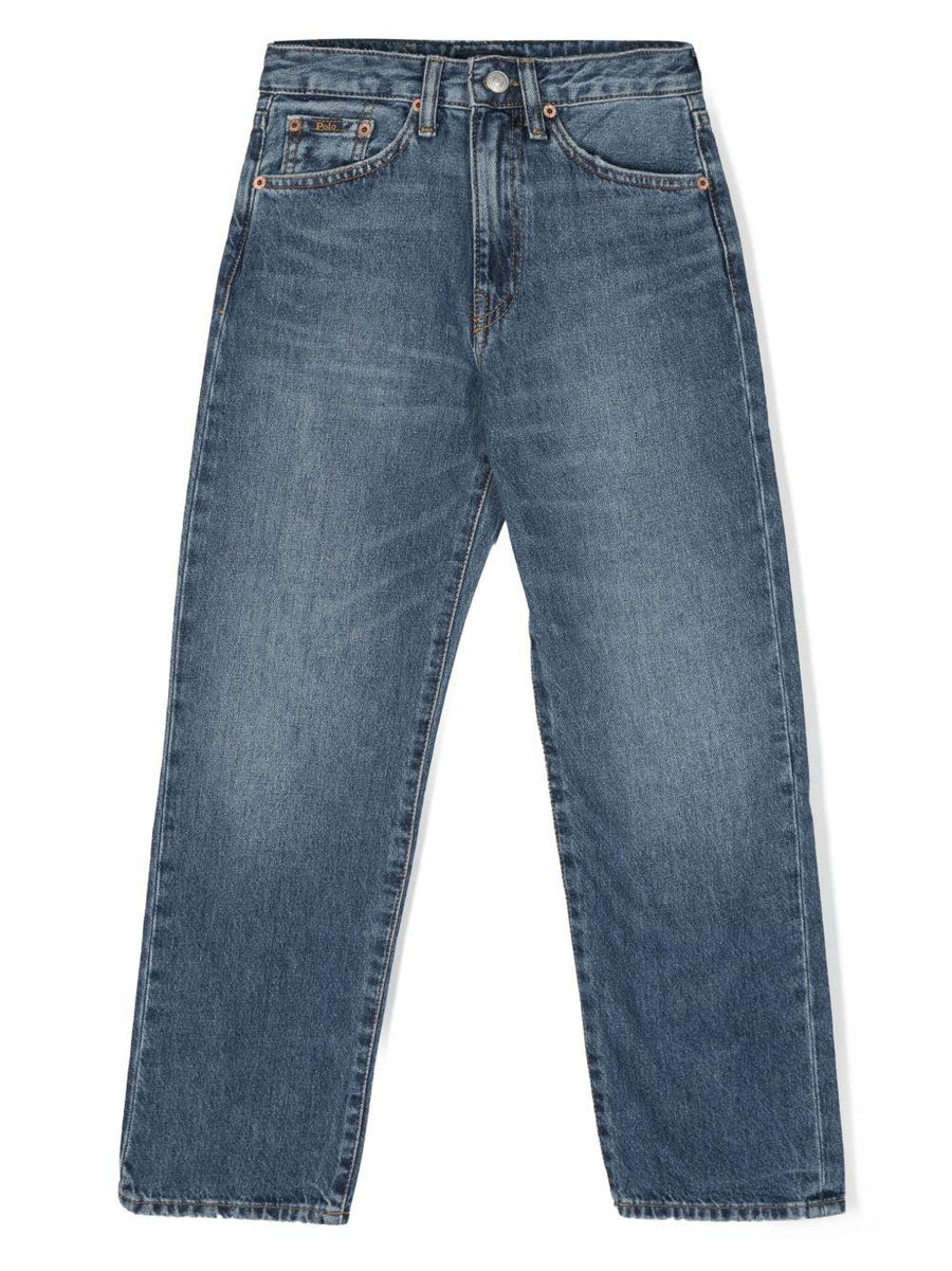 Polo Ralph Lauren Kids Jeans Blue Cotton; Elastane