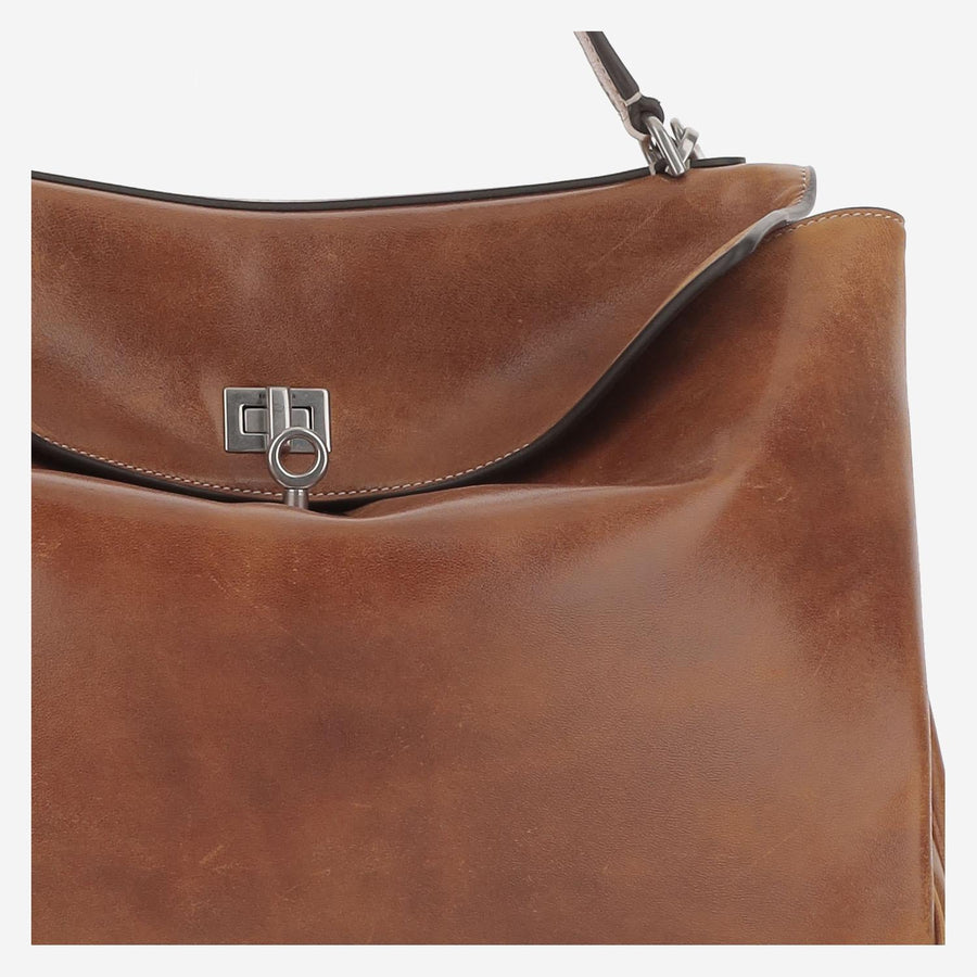 Shoulder Bag Rodeo Brown Domesticated Lamb Leather