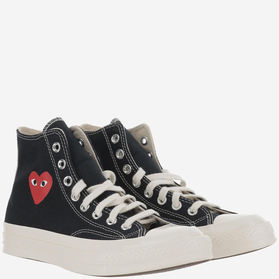 Comme Des Garçons X Converse Sneakers Black Cotton; Sole: Rubber Trainers