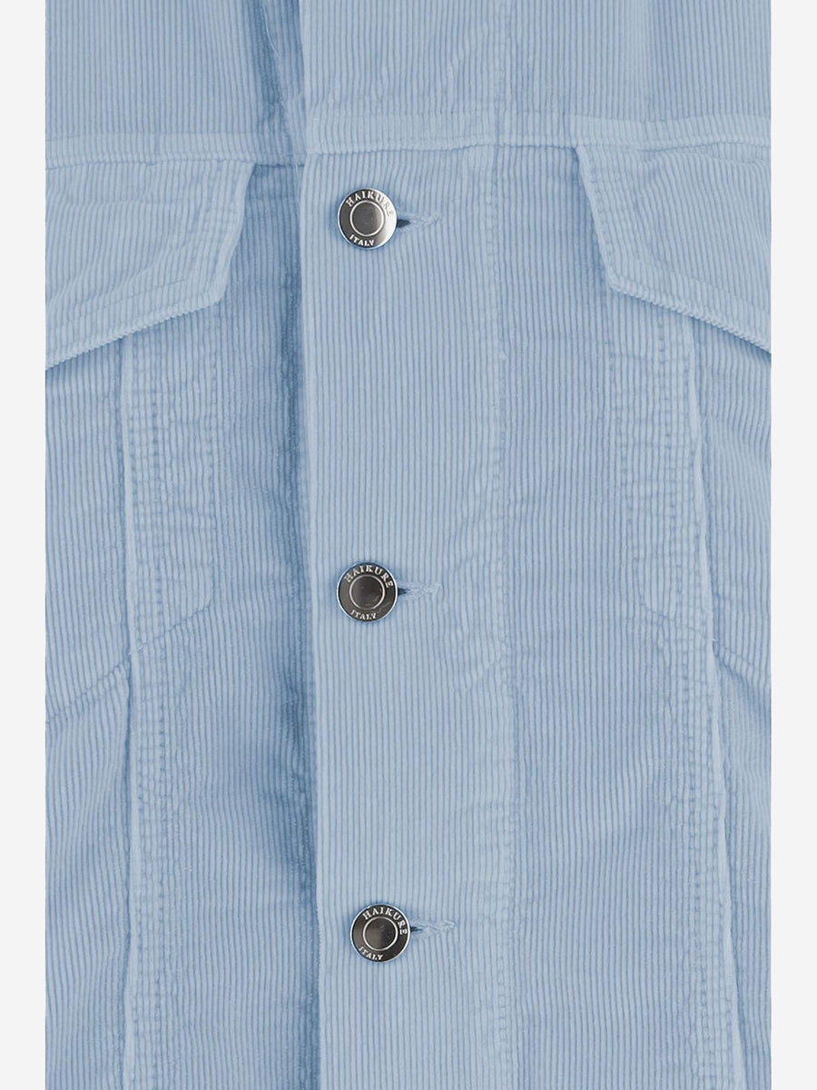 Jacket Cotton Velvet Light Blue