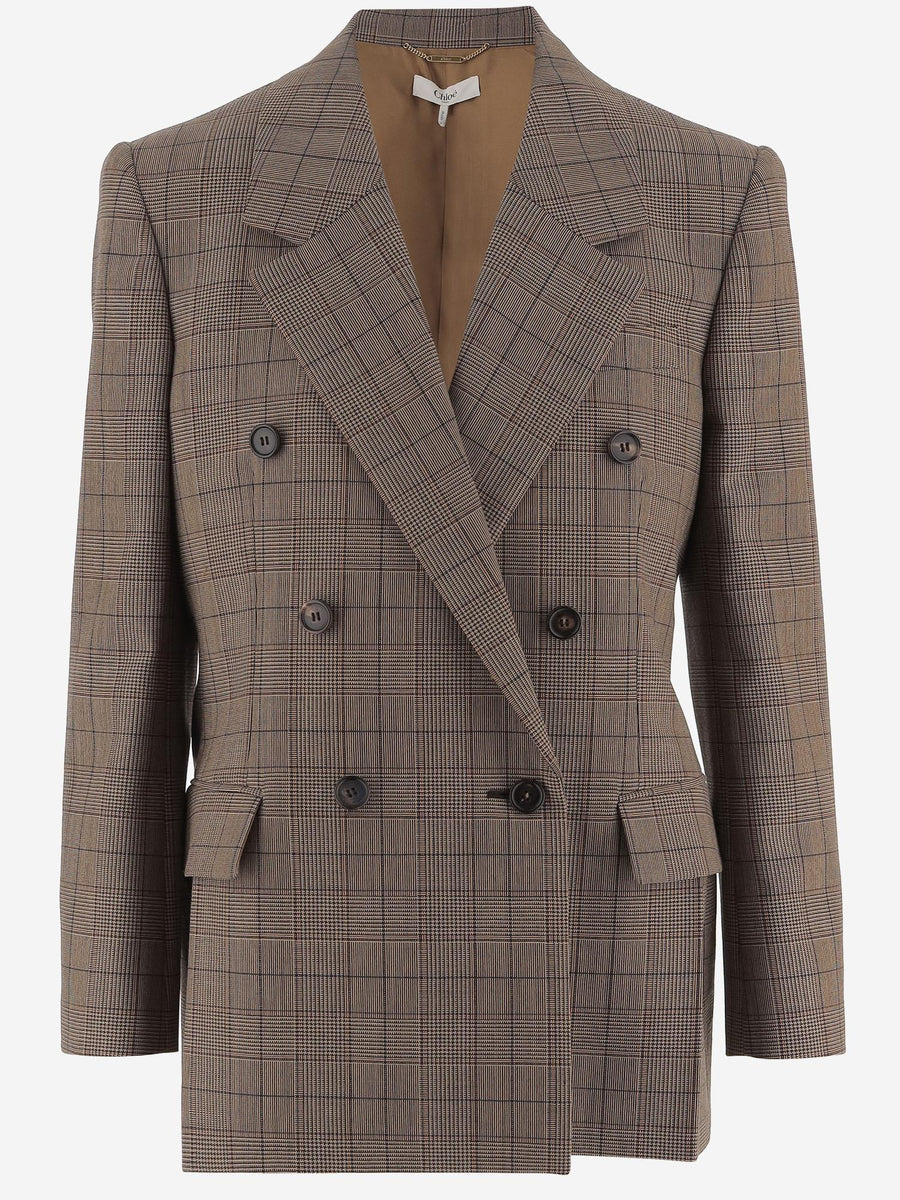 Jacket Double-Breasted Wool Brown