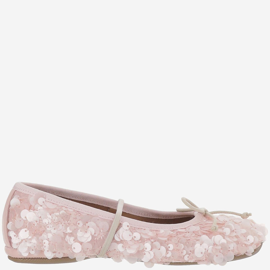 Ballerina Flats Onyx Sequin Pink Sequins