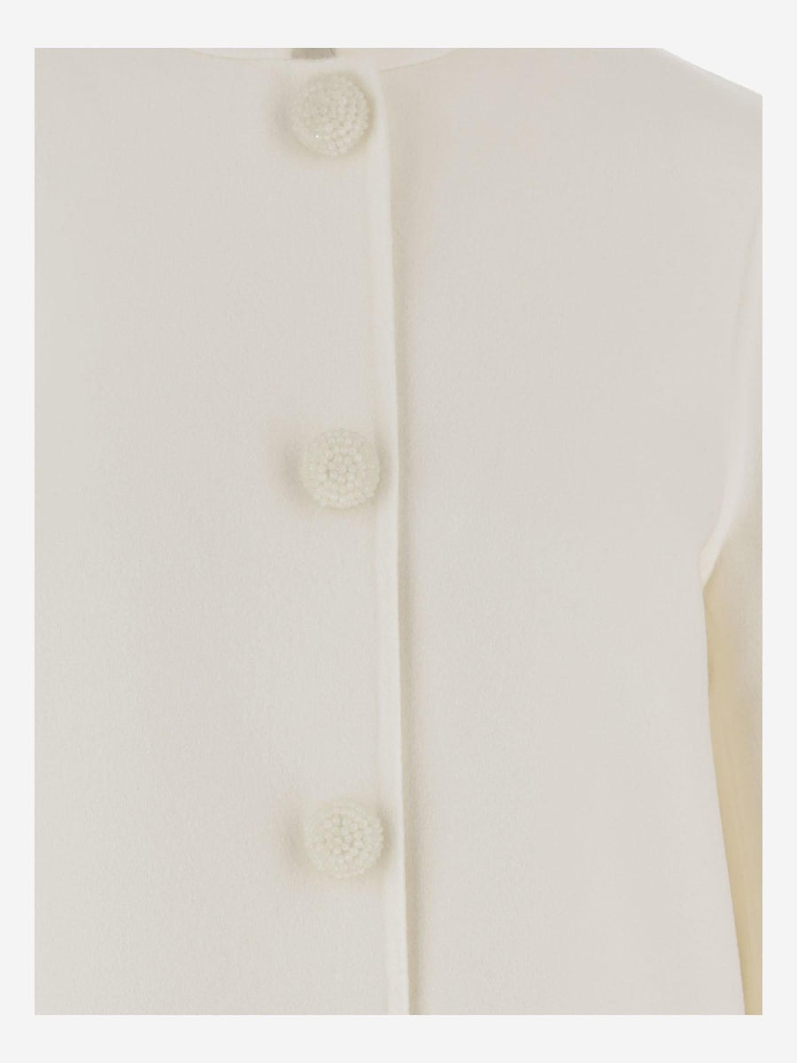 Virgin Wool And Cashmere Coat Ivory
