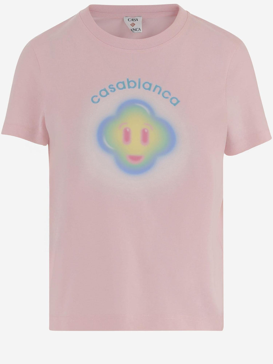 Cotton T-Shirt With Logo Pink Main: Organic T-shirts & Jerseys