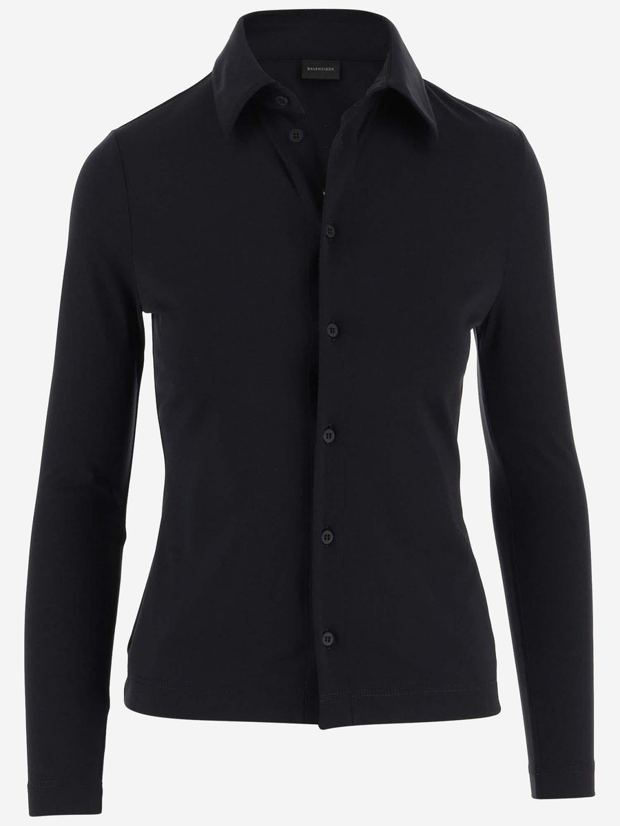 Stretch Jersey Shirt Black Polyamide