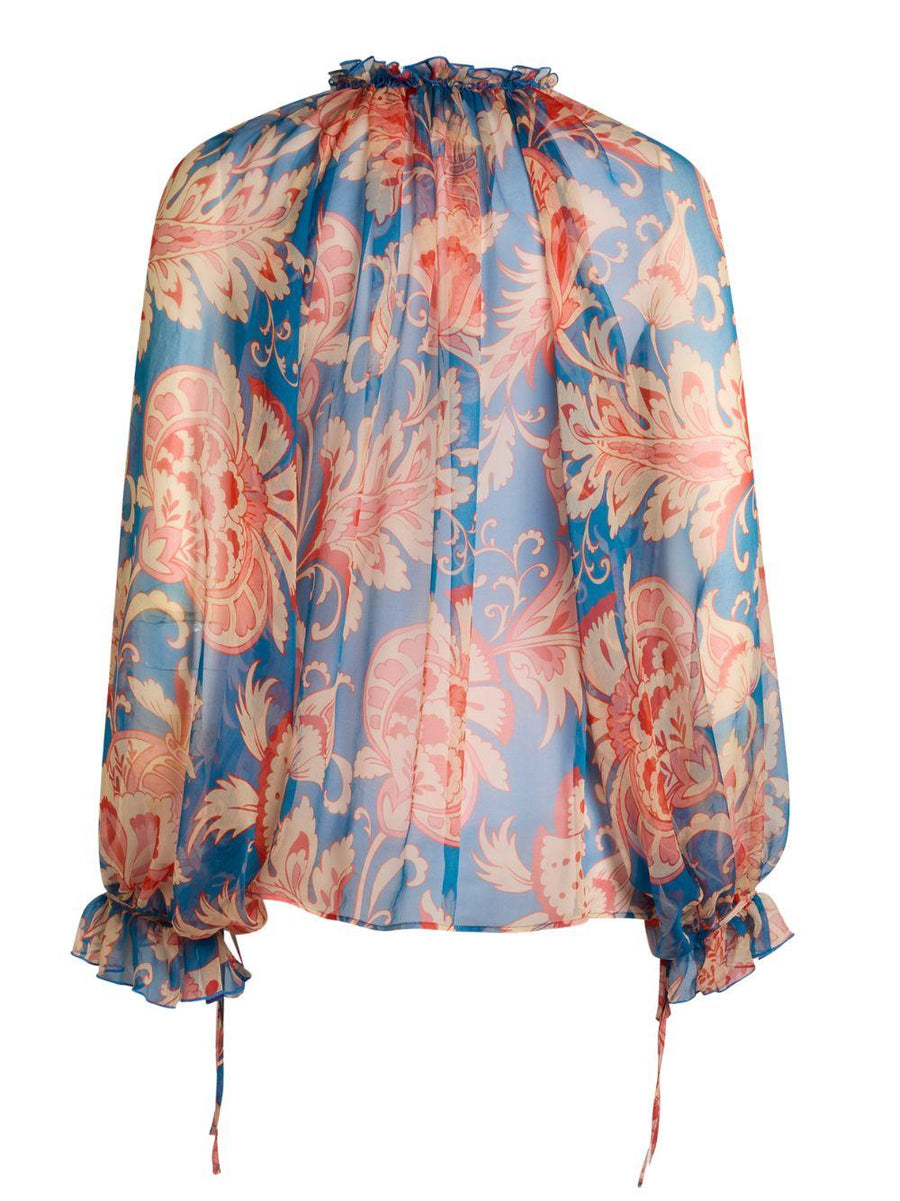 Blouse Blue Silk Blouses