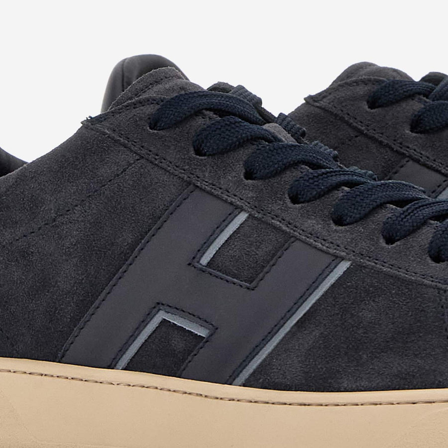 Sneakers Navy Leather Leather/rubber Trainers