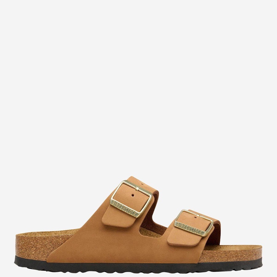 Sandals Nubuck Brown Leather Slippers