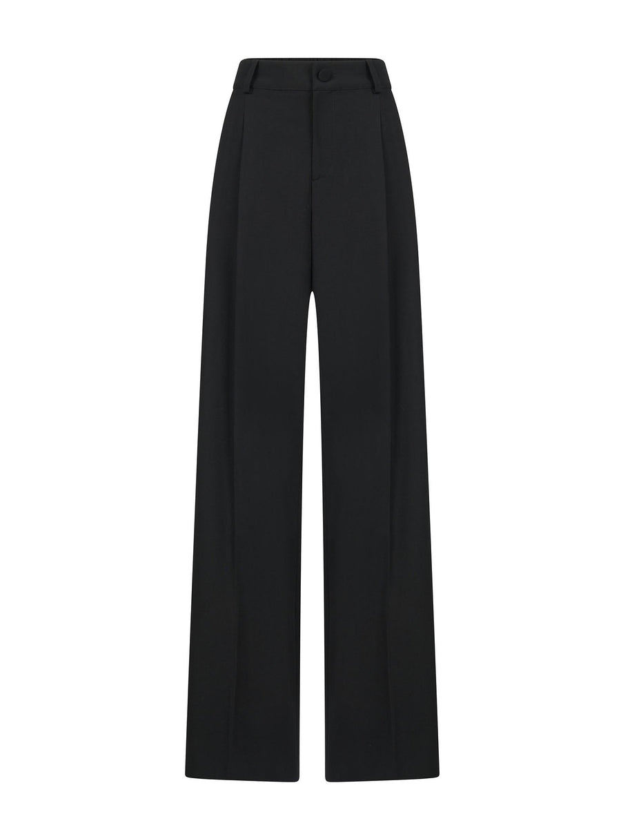Trousers Black Polyester